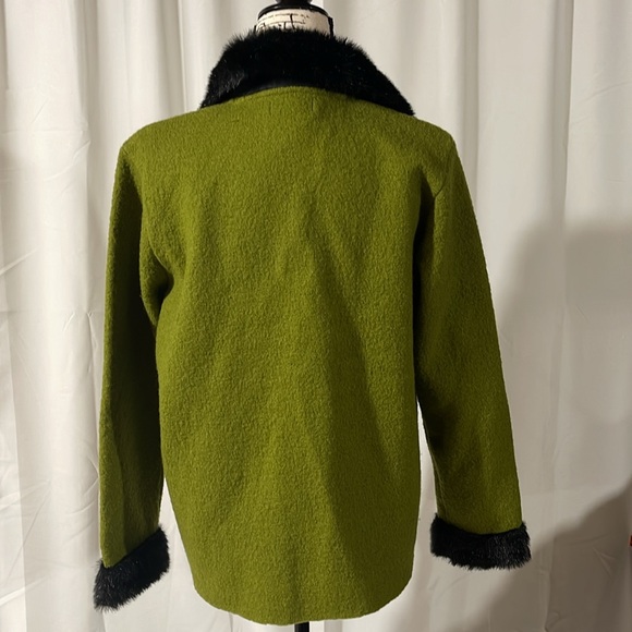 Carole Little Green Wool Vintage Jacket Med - Picture 5 of 7